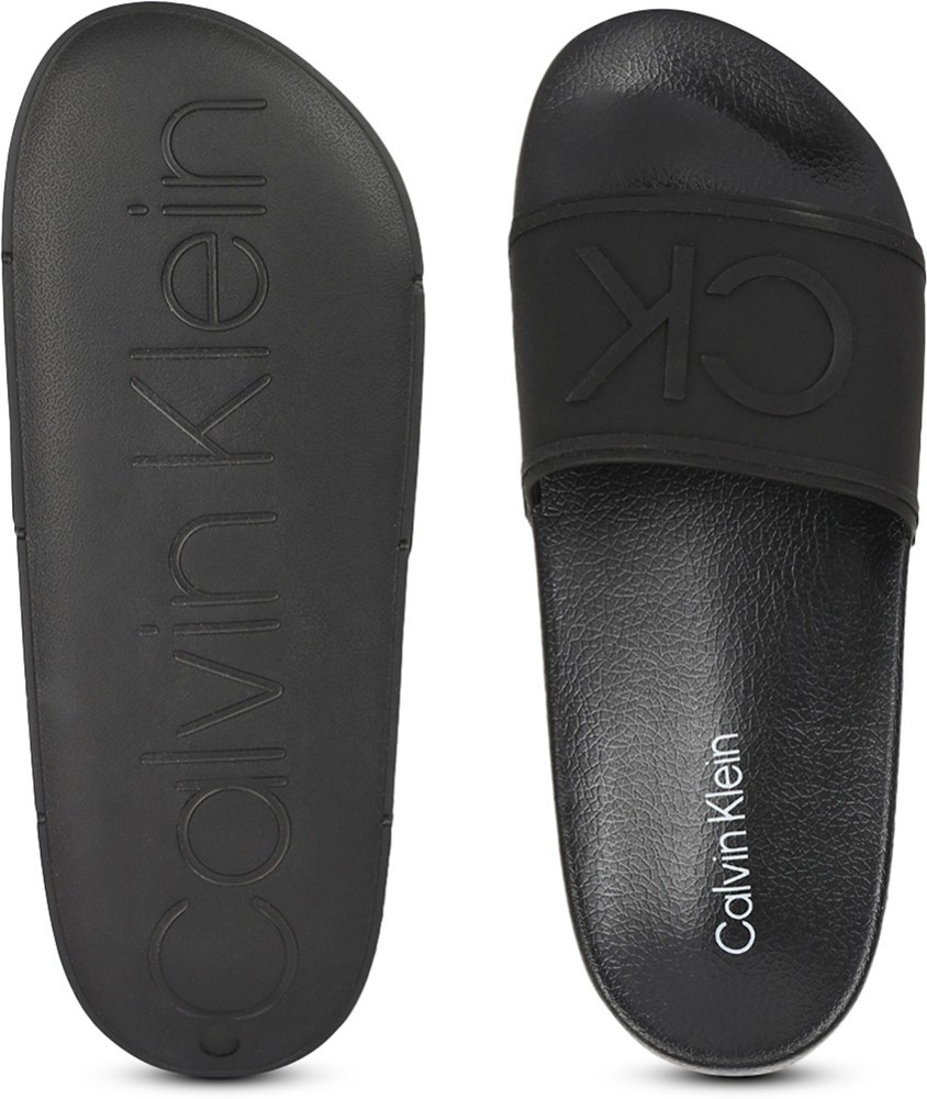 Calvin klein black on sale slides