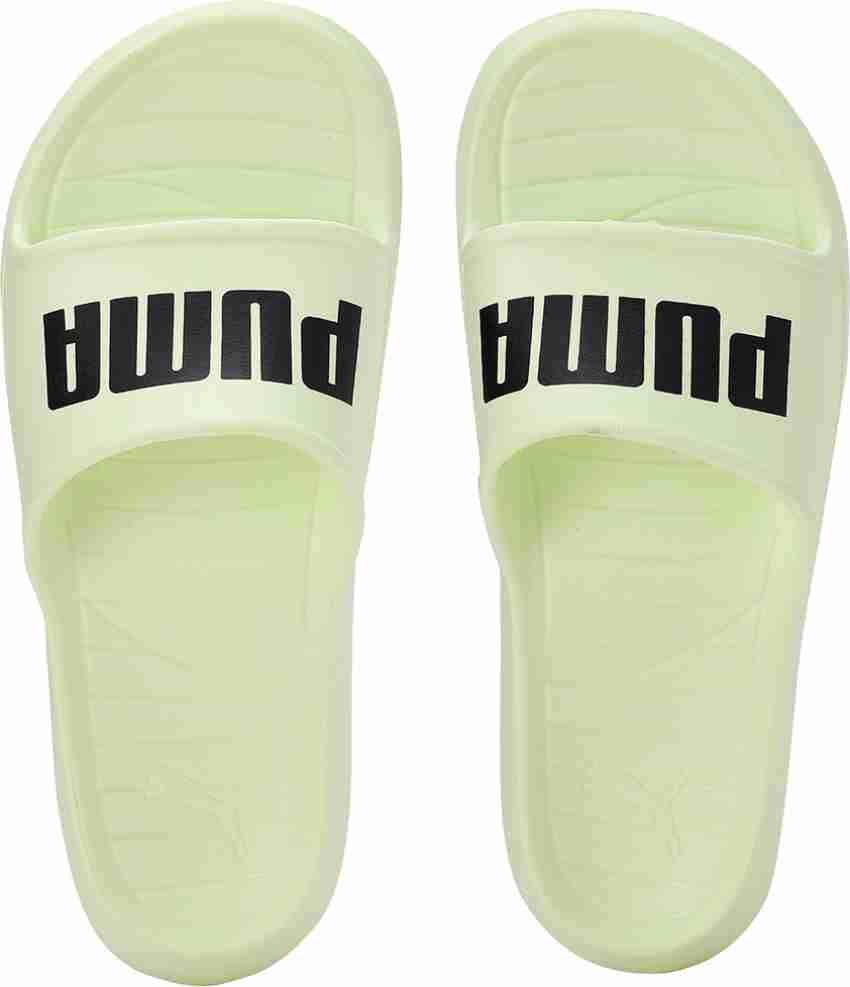 Lime green deals puma slides