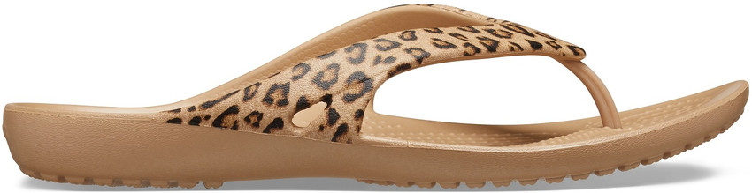 Leopard print croc flip flops store