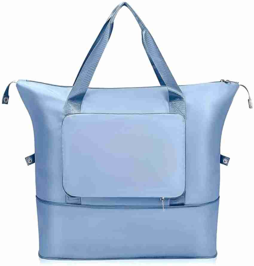 Blue Leather Large travel bag