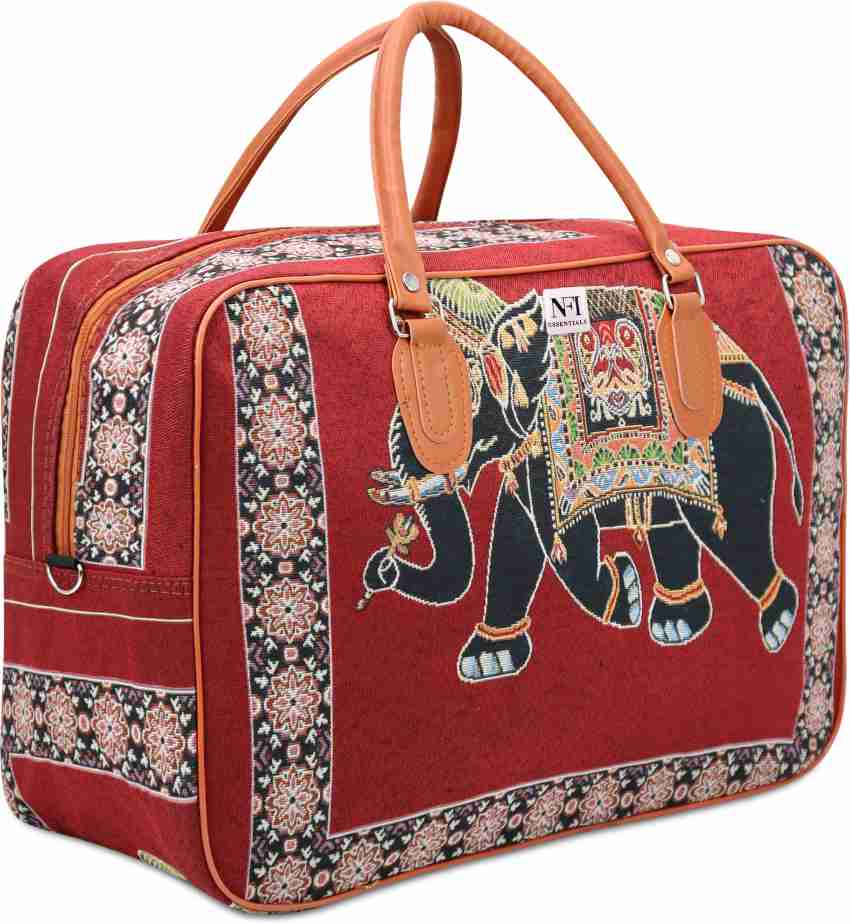 Nandini Cotton Duffle Truffle Bag