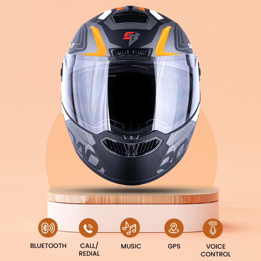 Head fox HSBA7 Bluetooth N1 BLACK ORANGE Motorbike Helmet Buy