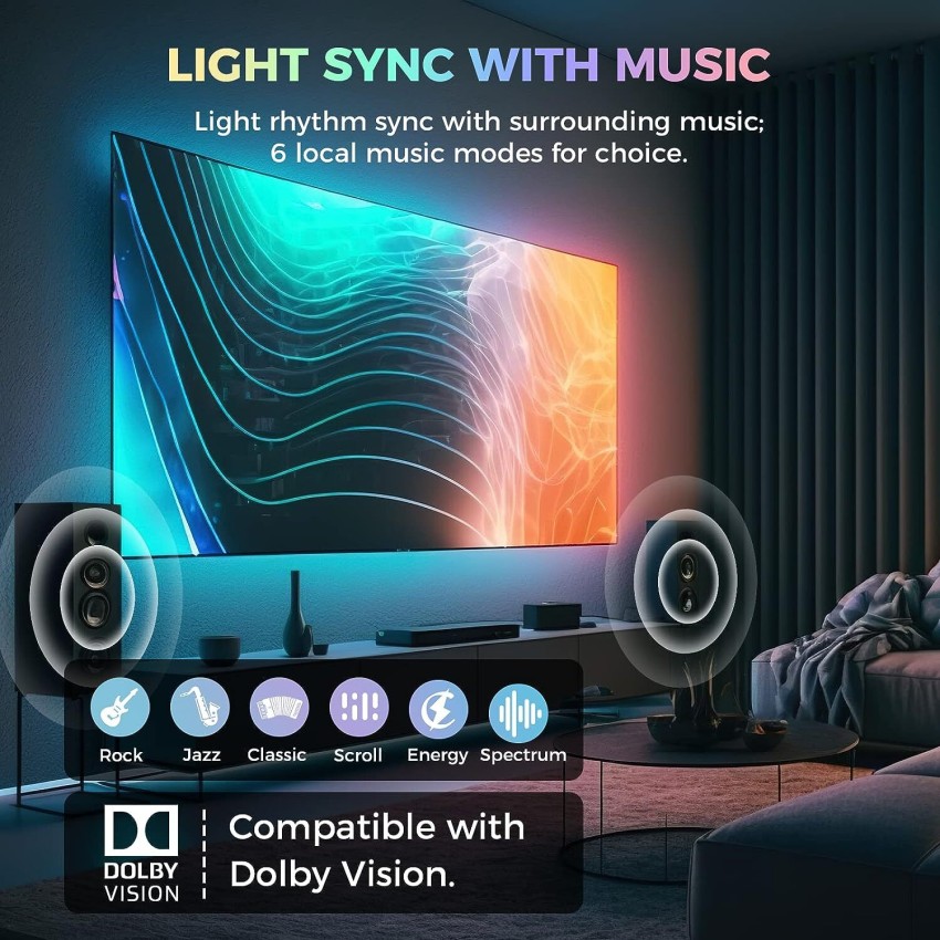 Ambient TV Led BacklightFancy Led Sync Box With Smart Light Bar