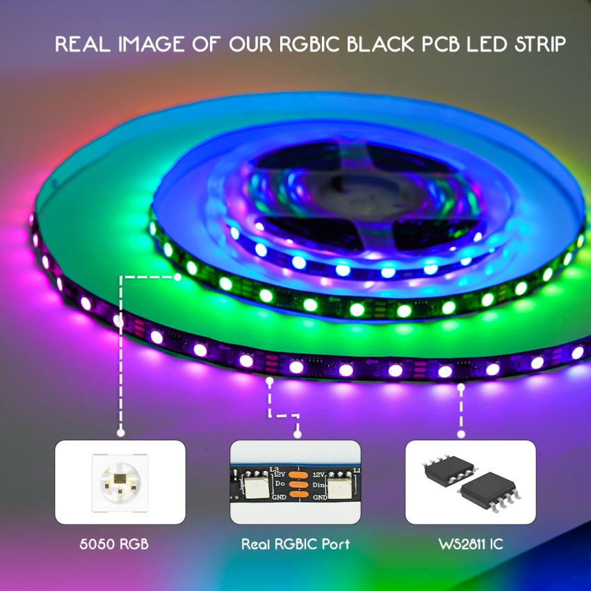 Striscia Led digitale 14,4 W/M RGB 12V IP20 DIGITAL LED STRIP bobina 5mt -  System Shop