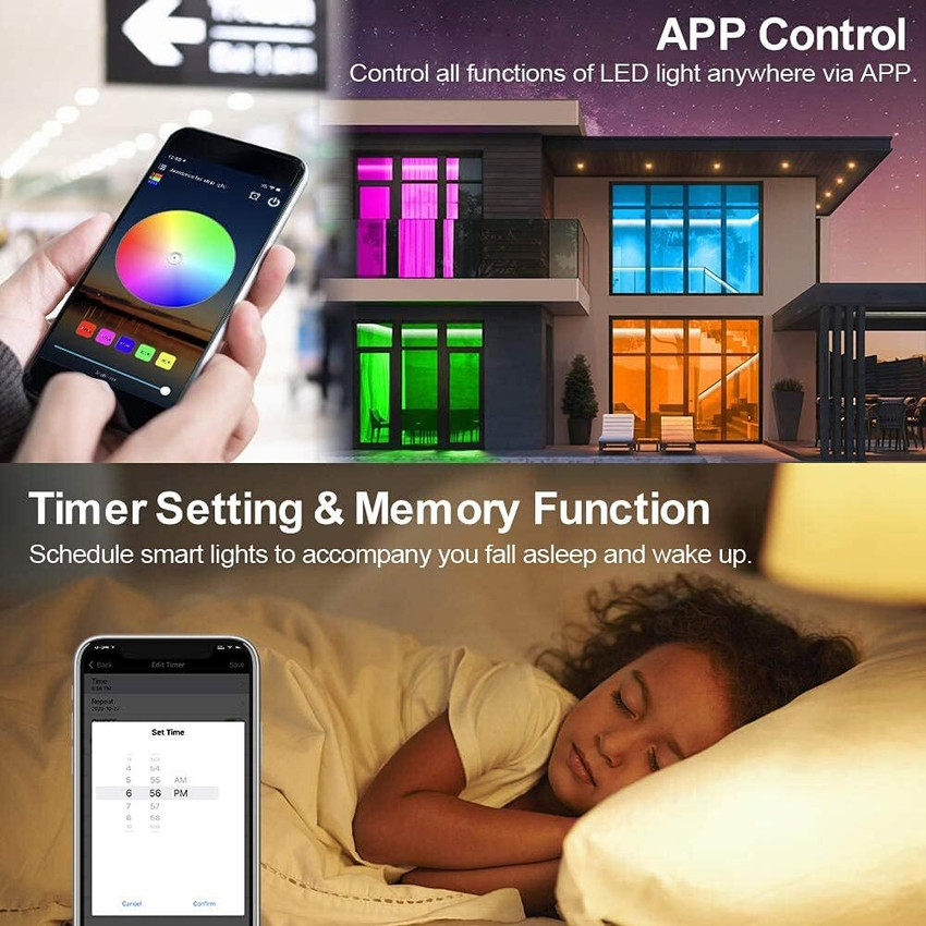 DawnRays 15 Meter Smart Led Strip Light Music Sync Mode With App