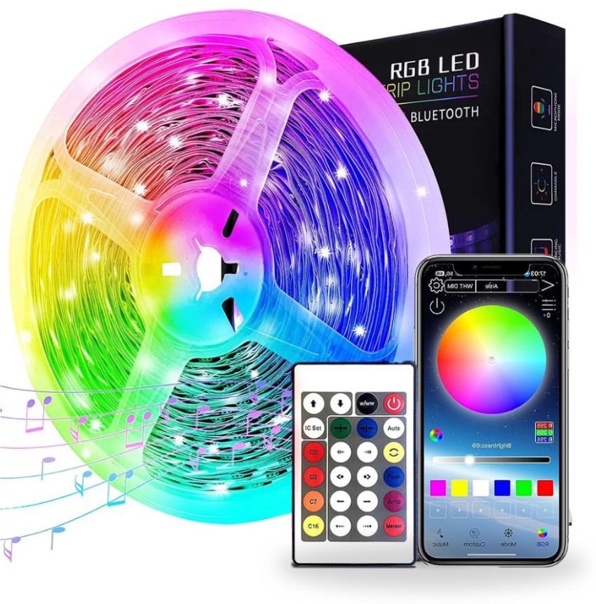 amg digital Smart Led Strip Light App Control Music Sync RGB LEd Light For  Home (10 Meter) Light Strip Price in India - Buy amg digital Smart Led  Strip Light App Control