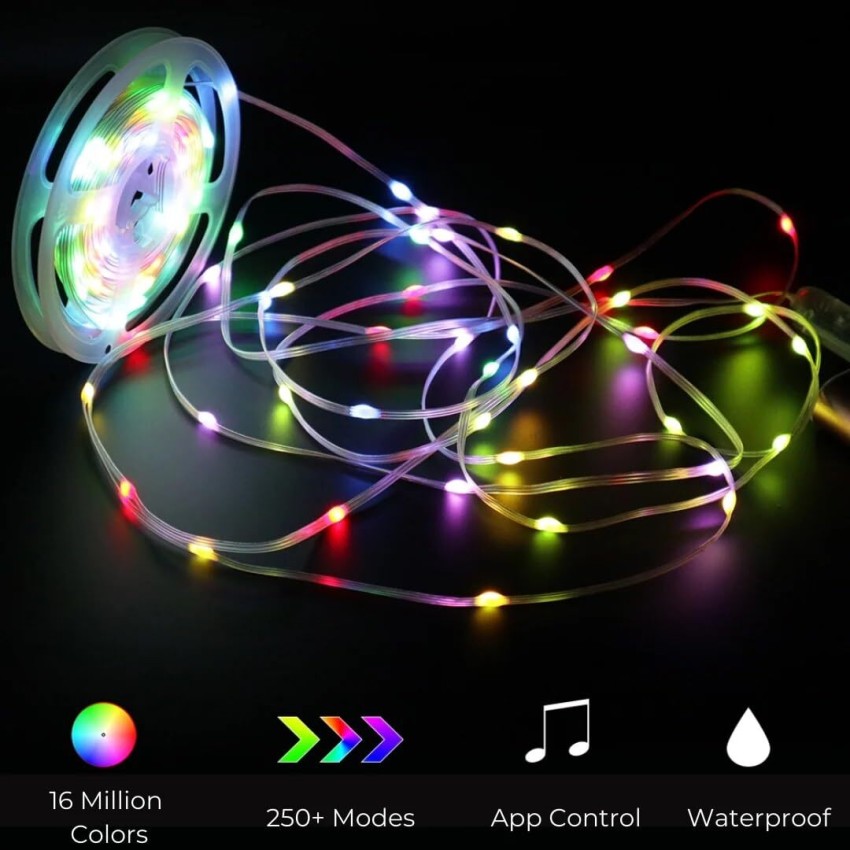 YUGAM USB RGB Smart Fairy Strip String Lights Smart Control Music