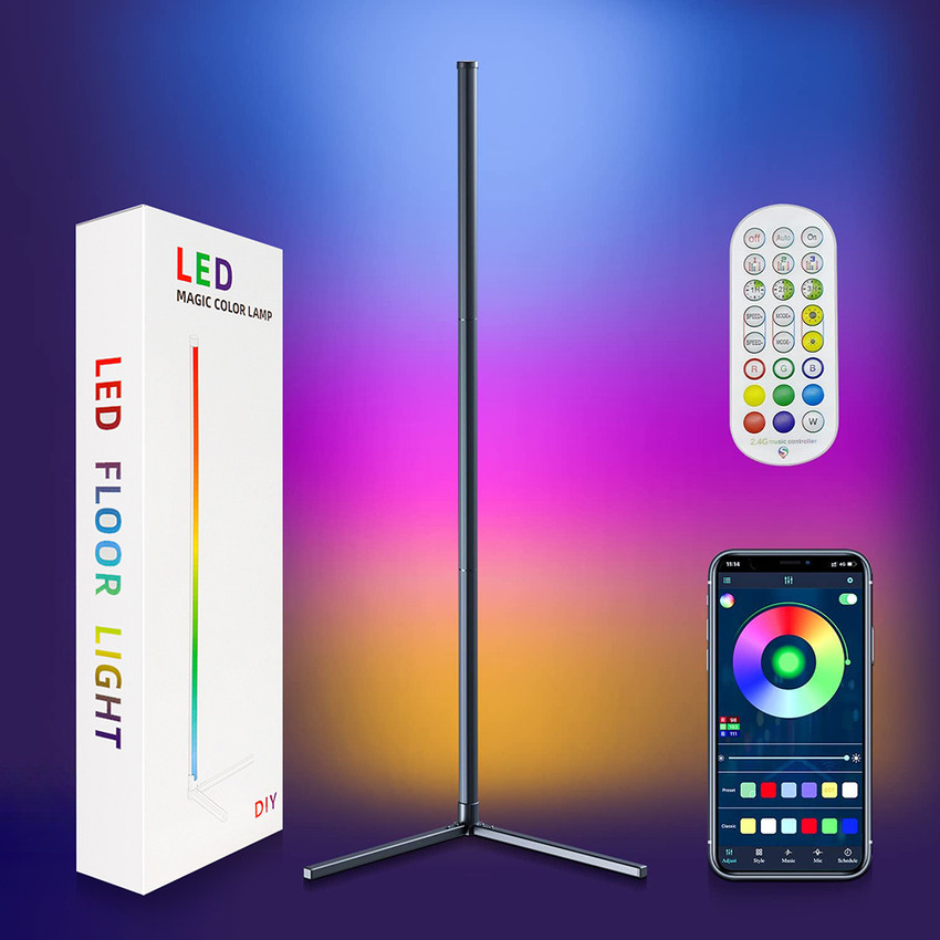 Led strip floor outlet lamp
