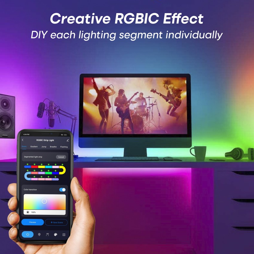 HomeMate RGBIC WiFi Color Changing LED Strip Lights, APP Control, 10 Meter Light  Strip Price in India - Buy HomeMate RGBIC WiFi Color Changing LED Strip  Lights, APP Control