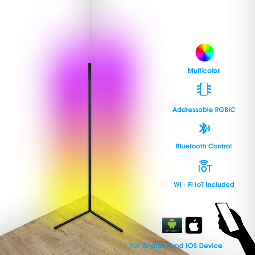 Vertical corner lamp store