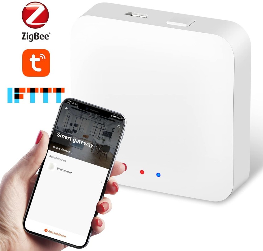 Kavolet Passerelle ZigBee sans Fil Intelligente, Tuya ZigBee Smart Gateway  Hub, Smart Life APP Télécommande sans Fil, pour Tous Les Produits  intelligents Tuya ZigBee 3.0, Smart Home Bridge Tuya : : Bricolage