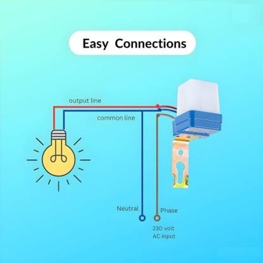 Day night light sensor switch top