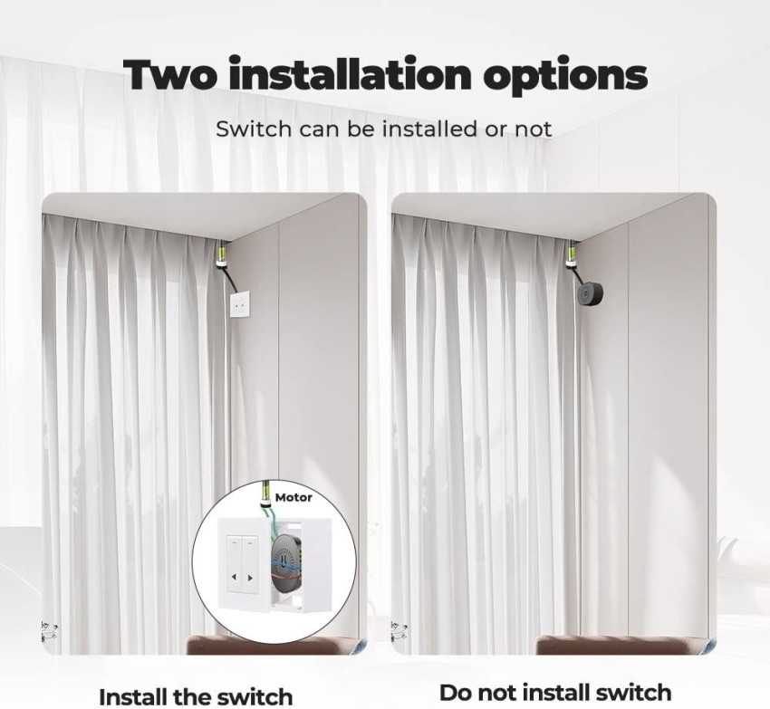 WiFi Curtain Light SwitchWireless RF433 Smart Curtain Motor