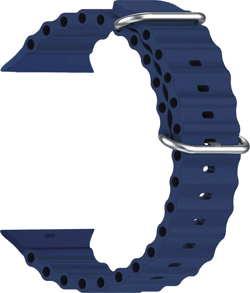 ACM Sliding Watch Strap Silicone Smart for Maxima Max Pro Coral Plus Smartwatch Belt Band Dark Blue Smart Watch Strap Price in India Buy ACM Sliding Watch Strap Silicone Smart for
