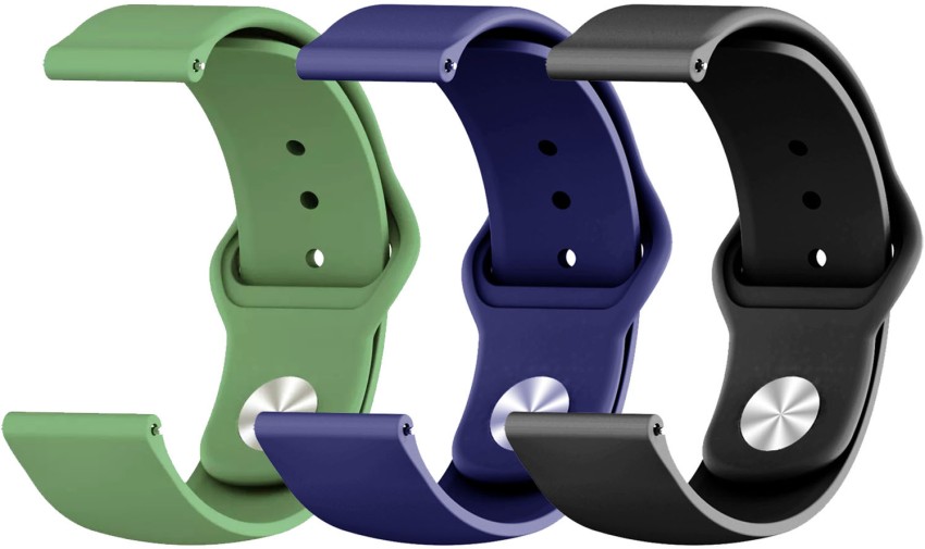 AOnes Pack of 3 Silicone Belt Watch Strap for Fire-Boltt Mystic