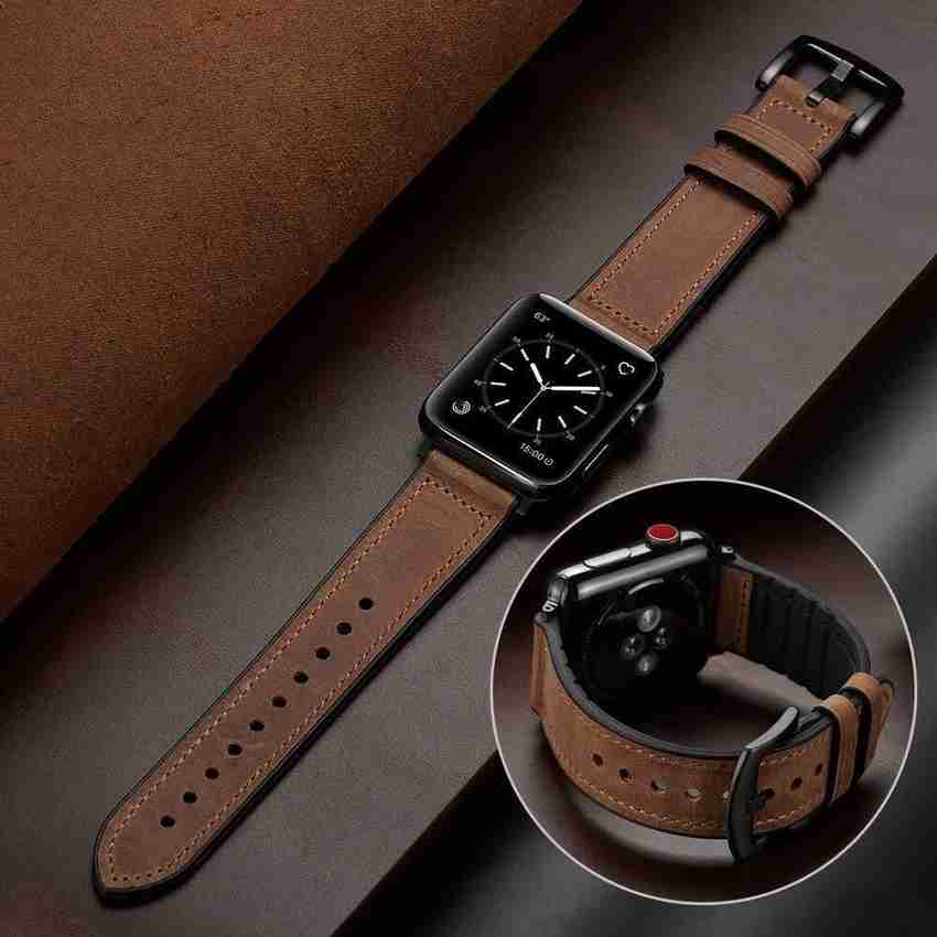 Smartwatch with leather strap hotsell