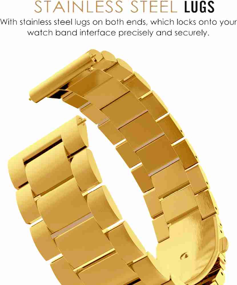 Gold metal watch 2025 strap