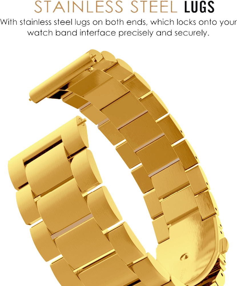 ACM Watch Strap Metal for Fossil Gen 4 Explorist Hr Smartwatch Belt Gold Smart Watch Strap Price in India Buy ACM Watch Strap Metal for Fossil Gen 4 Explorist Hr Smartwatch