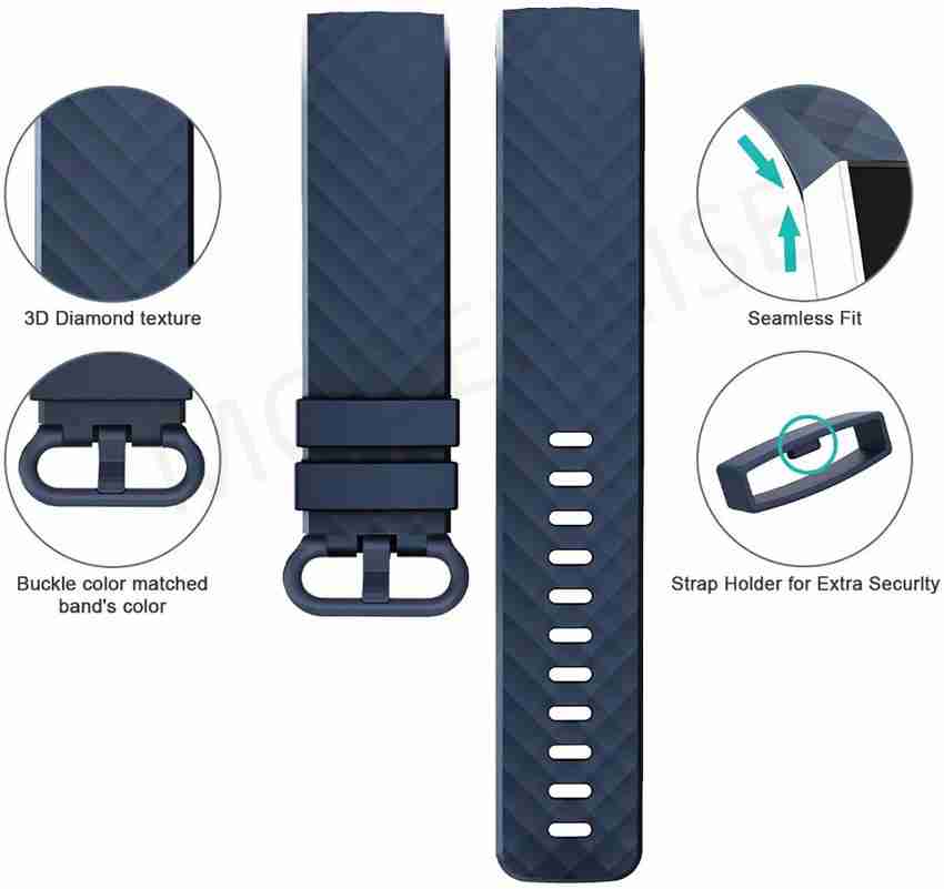 Fitbit charge 3 blue grey strap outlet