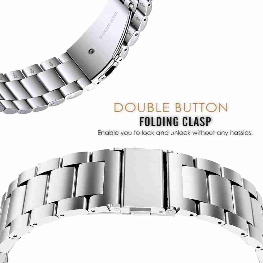 ACM Watch Strap Metal for Fossil Neutra Chronograph Amber Smartwatch Silver Smart Watch Strap Price in India Buy ACM Watch Strap Metal for Fossil Neutra Chronograph Amber Smartwatch Silver Smart Watch