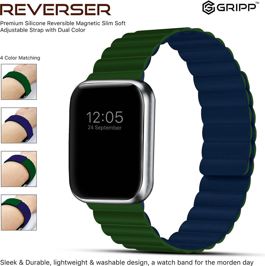 Gripp REVERSER Silicone Magnetic Smart Watch Strap for 41mm Green Blue Smart Watch Strap Price in India Buy Gripp REVERSER Silicone Magnetic Smart Watch Strap for 41mm Green Blue Smart Watch
