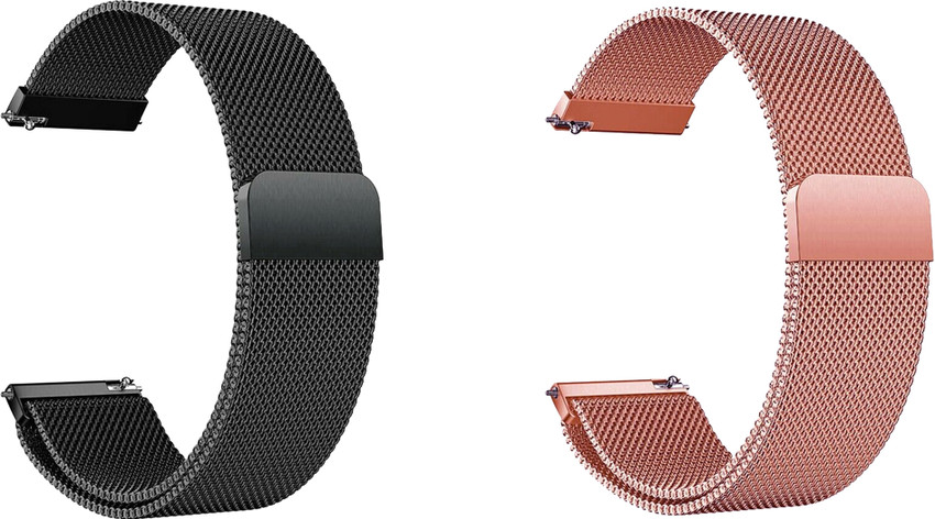 ACM Pack of 2 Watch Strap Magnetic for Michael Kors Mkgo Mkt5072 Black Rose Gold Smart Watch Strap Price in India Buy ACM Pack of 2 Watch Strap Magnetic for Michael Kors