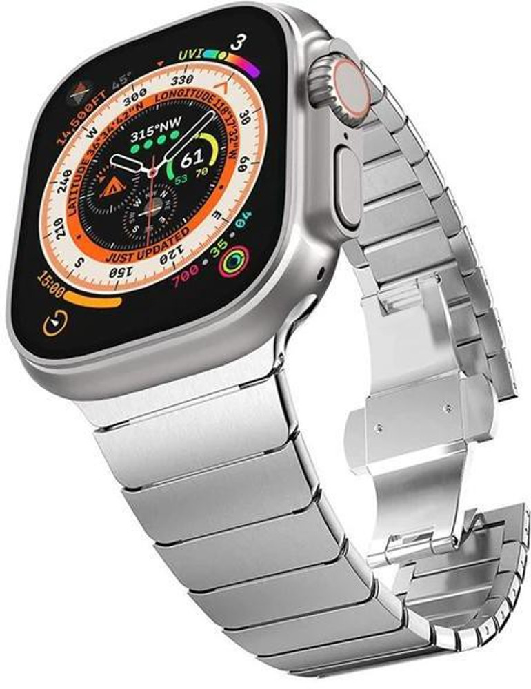 Nik s World 49mm Stainless Steel Chain Luxury Metal Strap for Apple Watch Series 8 Ultra Smart Watch Strap Price in India Buy Nik s World 49mm Stainless Steel Chain Luxury Metal Strap