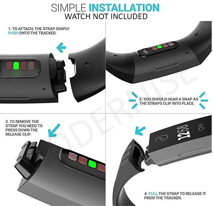 Modernise Silicone Wristband Sports Waterproof Straps For Fitbit