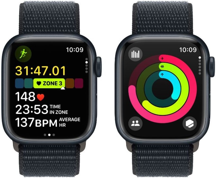 Apple Watch Series 9 GPS + Cellular 41mm Midnight Case & Midnight Sport Loop
