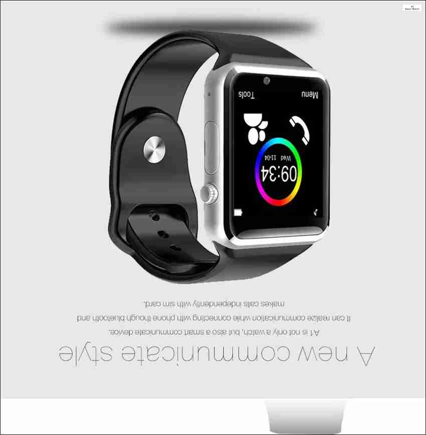 Shop New A1 Smart Watch Support SIM Memory Card Camera Bluetooth Voice Calling Smartwatch