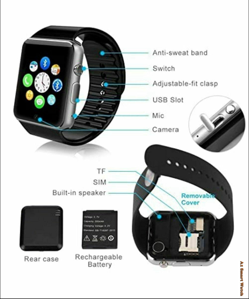 Sim card smart watch phone top