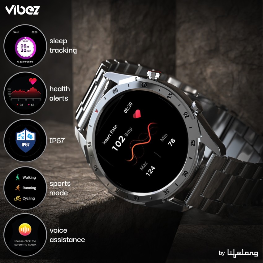 Lifelong by Lifelong Sigma Luxury Smartwatch with Metal Case