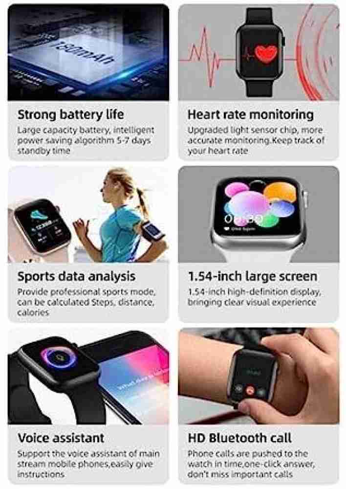 VMBS FitPro T55 Series 7 Smart-Watch with Bluetooth Calling Extra Strap ,  Heart Rate Smartwatch Price in India - Buy VMBS FitPro T55 Series 7  Smart-Watch with Bluetooth Calling Extra Strap 