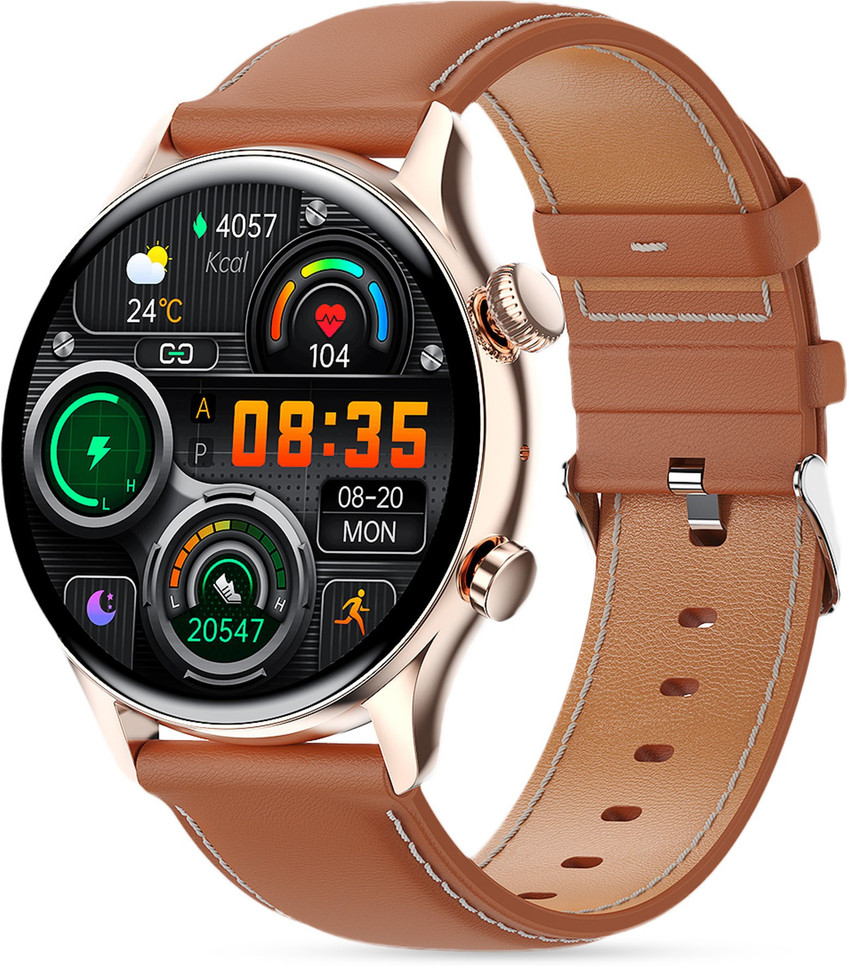Gizmore GizFit GLOW AMOLED with 3.4 Cm ALWAYS ON 550 NITS Brightness BT Calling Smartwatch