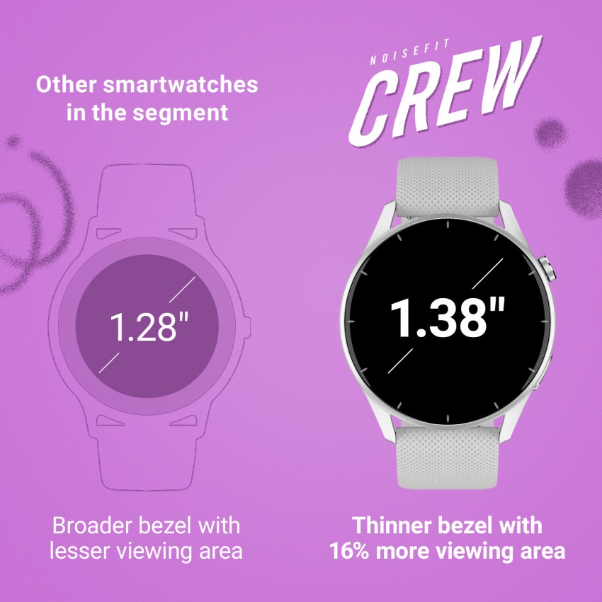 Noise Crew 1.38 Round Display with Bluetooth Calling, Metallic finish,  IP68 Rating Smartwatch Price in India - Buy Noise Crew 1.38 Round Display  with Bluetooth Calling, Metallic finish, IP68 Rating Smartwatch online