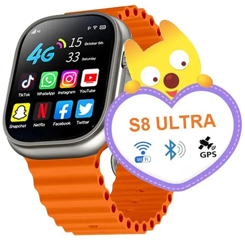 Qexle NEW S8 Ultra Revoltt Smart Watch SIM Card GPS 4G Network Android System Smartwatch Price in India Buy Qexle NEW S8 Ultra Revoltt Smart Watch SIM Card GPS 4G Network