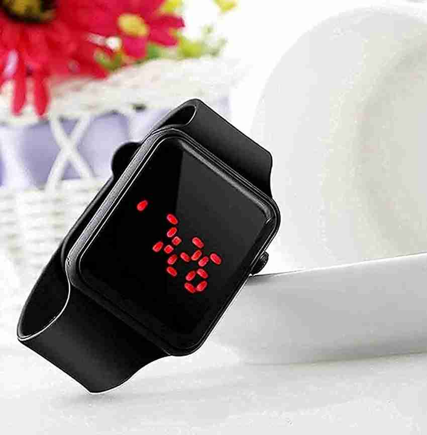 BOOMFIRE Digital Light Powered Red Led Watch for Kids Smartwatch