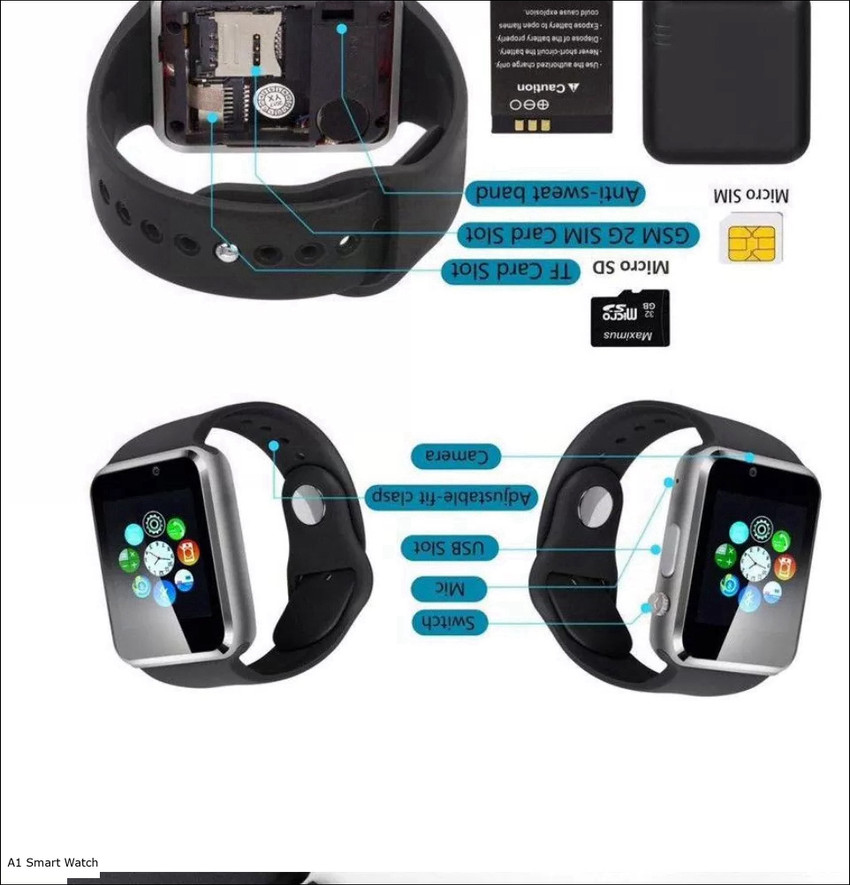 Smart watch a1 features cheap