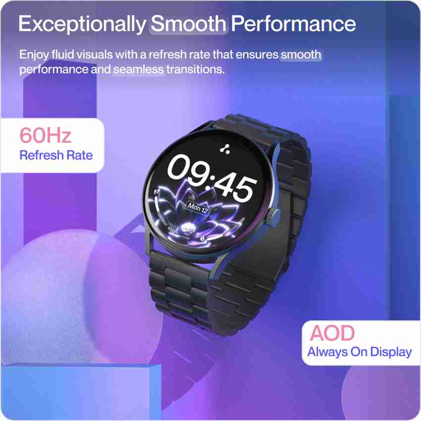 Ambrane Marble 1.43 AMOLED Always On Display with BT Calling 1000 Nits Working Crown Smartwatch Price in India Buy Ambrane Marble 1.43 AMOLED Always On Display with BT Calling 1000 Nits Working Crown