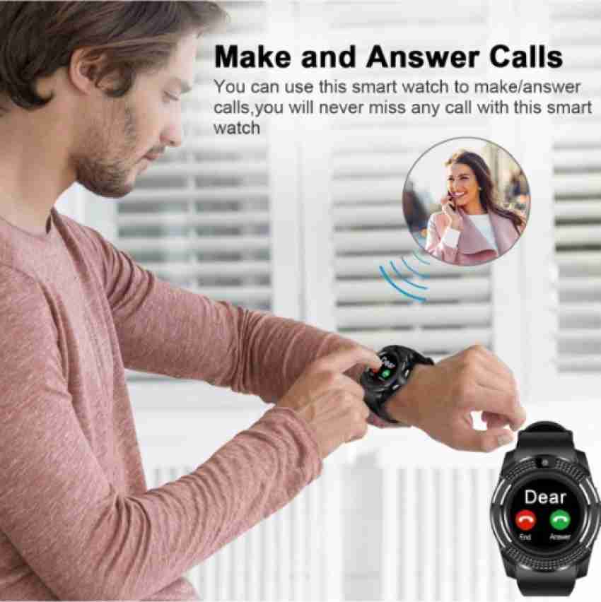 Connect v8 smartwatch sale to iphone