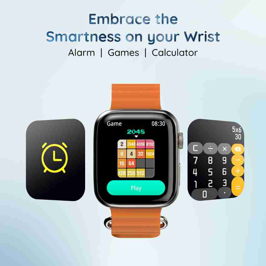 Pebble Frost Pro 1.96 Infinite Display BT Calling Rotating Crown AI voice assistant Smartwatch