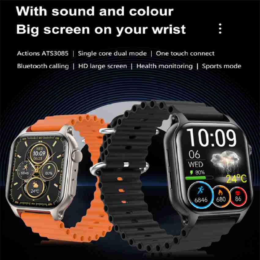 Hello Watch 3 PLUS (Upgraded 2024) Smart Watch Ultra Series 8 49mm AMOLED  Screen with AOD 4GB Rom Local Music Sports Smartwatch for Men Women : Buy  Online at Best Price in