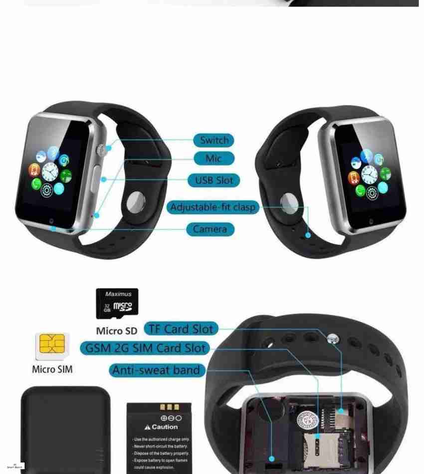 Shop New A1 Smart Watch Support Memory Card Bluetooth SIM Camera