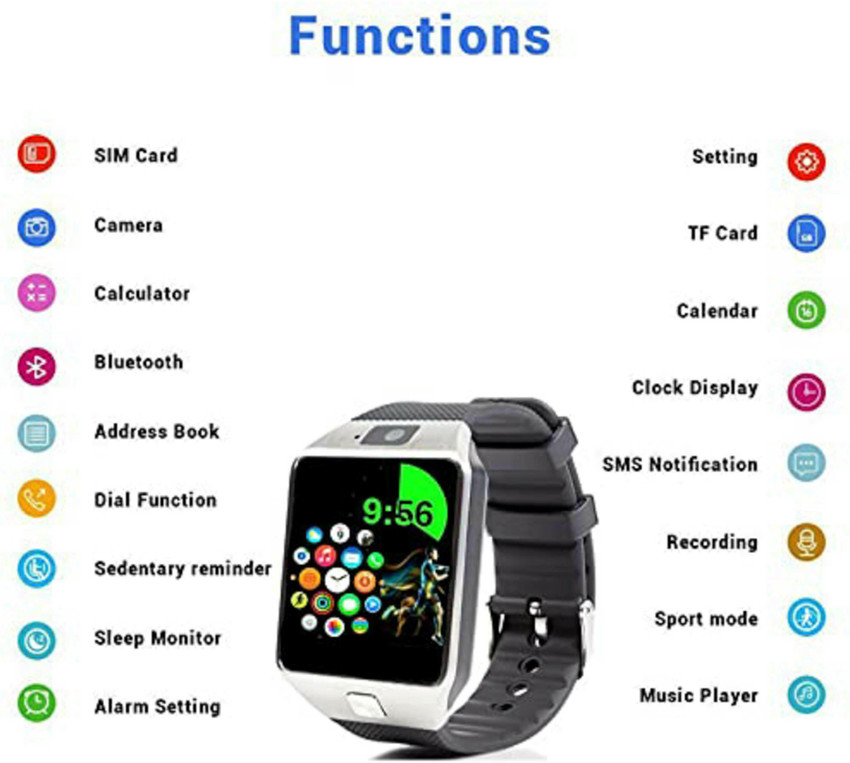 Seashot Smart Band Camera SIM Card Support Smartwatch Price in