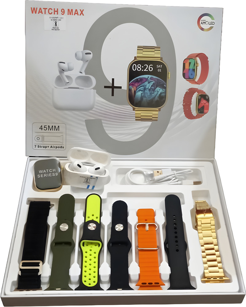 BalajiCommunication (10 in One Set) Watch 9 Max+Airpods Pro/Seven  