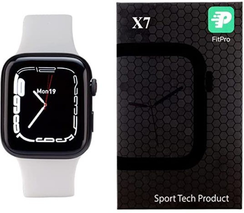 Mayne X7 Fit Pro Bluetooth Calling Smart Watch White Step Count