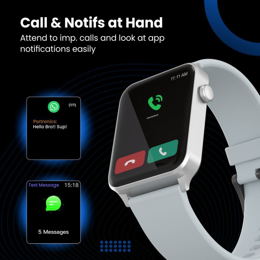 Portronics Kronos Gamma Bluetooth Calling Smartwatch 1.69 HD