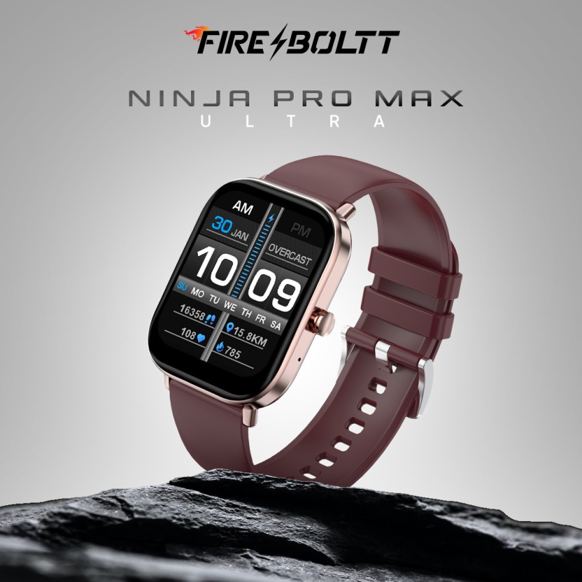 Fire-Boltt Ninja Pro Max Smartwatch (Pink Strap, Free Size)