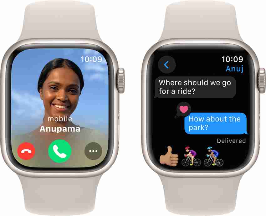 Apple Watch Series 9 GPS 41mm Starlight Aluminium Case with 