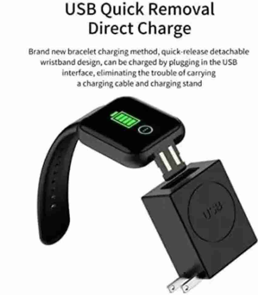 Teen Baan U2440 Y68 ADVANCED HEART RATE SMARTWATCH BLACK PACK OF